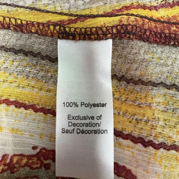 Maurices Boho Sleeveless Top Womens Sz Large Beaded V-Neck Multicolored Stripes - Picture 6 of 8